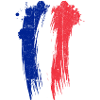 French Flag Brush Stroke