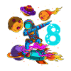 Astronaute Dans l’espace 8ème anniversaire