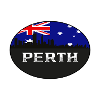 Perth Australie Skyline Silhouette Drapeau australien