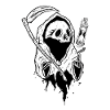 Skull faucheuse sablier