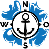 Logokuvake ankkurisymboli vesi vesi valtameri pohjoinen