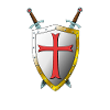 Templer Bouclier et Épées - Templiers