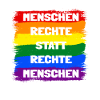 Menschenrechte statt rechte Menschen Regenbogen