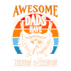 Papa Tattoo Bart Schnurrbart Vater