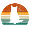 Retro-Geschenk Katze T-Shirt Katzen