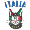 Bandiera tifoso mascotte gatti da calcio italiano
