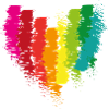 herz, regenbogen,pinsel,malerei,bunt