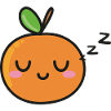 Cute Tired Orange
