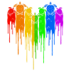Turtles LGBT Rainbow Heart
