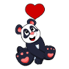 Panda avec coeur