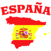 Spain Espana Flag Map