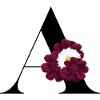 letter A flowered