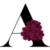 lettre A fleuris