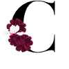 lettre C fleuris