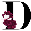 flowery letter D