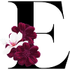 lettre E fleuris