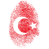 Tyrkiet Flag tyrkisk fingeraftryk