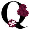 lettre Q fleuris