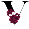 letter V flowered