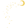 Lune et étoiles