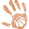 hand-print basketball