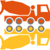 Mélange de béton et miroir