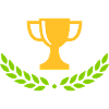 Cup and laurel wreath