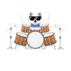Cat drums