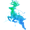Deer with compass