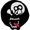 billiard ball cartoon face tongue mouth