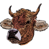 Ko Landmand Ko Motiv Animal Face Animal Motiv Print