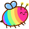 Queer Rainbow Bee