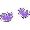 cœurs violets