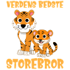 Verdens bedste storebror tiger søskendeshirt bror