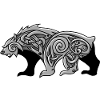 Ornamento nodo celtico orso vichingo nordico