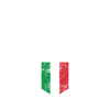 Drapeau italien coeur amour Italie