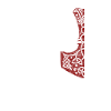 Thors hammer med lynnedslag - Mjölnir