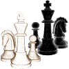 Chess, chess pieces, white, black