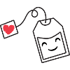 happy tea bag