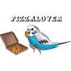 Pizzalover! Budgie eats pizza
