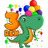 3 REX 3 anni dinosauro compleanno DINO