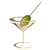 Cool Martini Glass With Olive