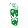 Green cannabis lighter