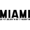 Miami Koordinaten Graphic