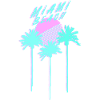 Miami Beach 80's Retro Palmen