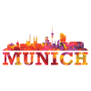 Münchner Skyline Impression Souvenir-Geschenkidee