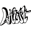 LÄUFT Graffiti transparent