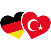 Germany Turkey Flag Heart Love