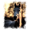 Cheval Gris Doré
