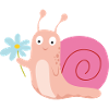 Escargot avec fleur